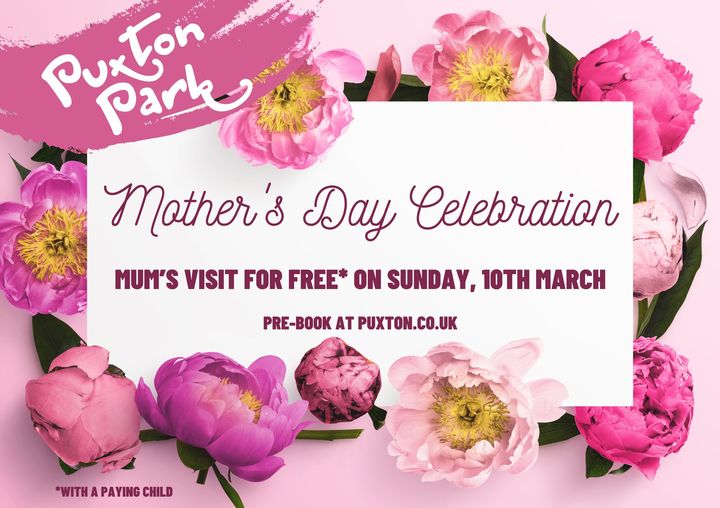 Pink flowery poster advertising a Mother's Day offer